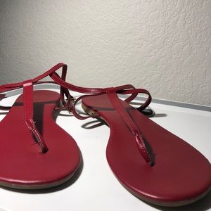 Womens size 9 red sandals